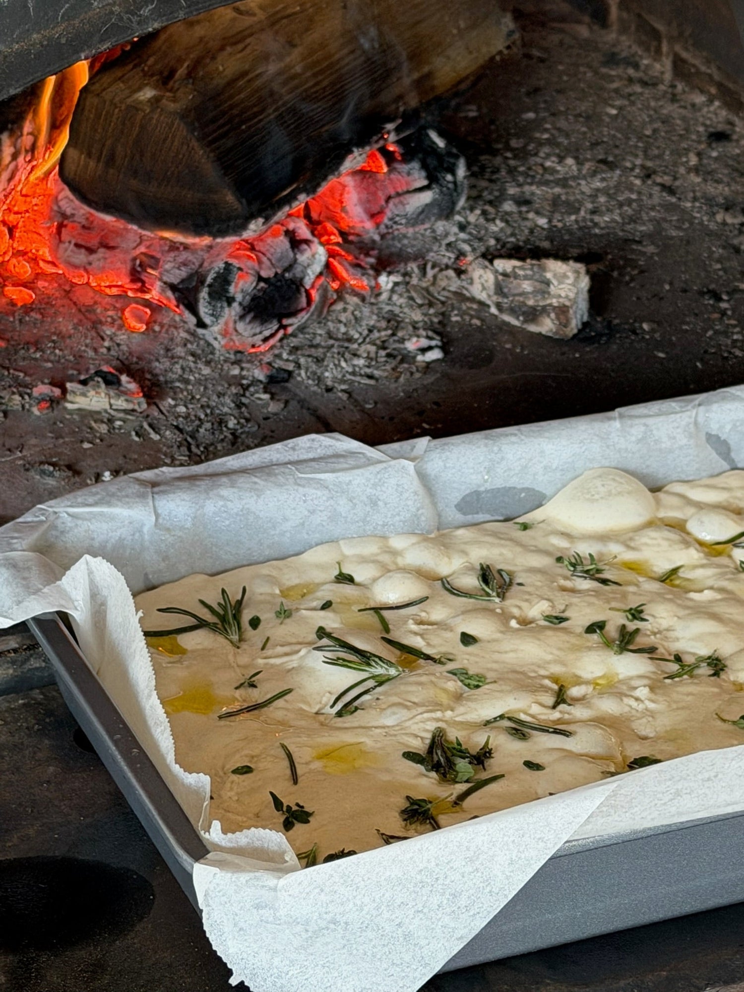 Focaccia uit de steenoven