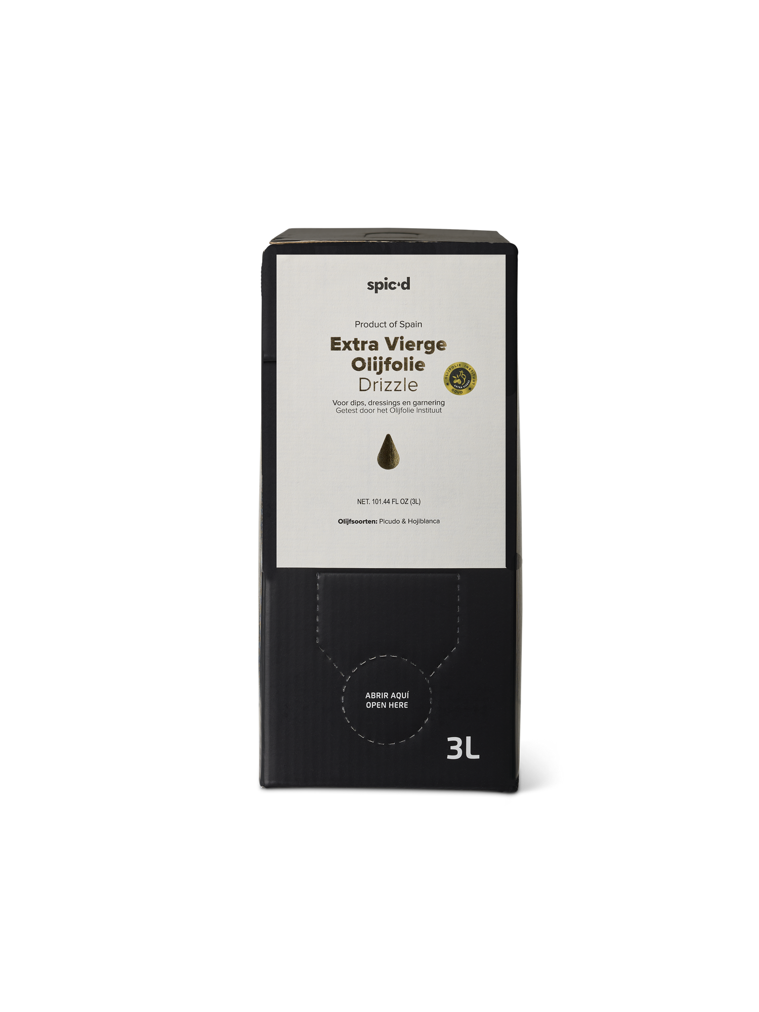 Spic'd Refill (Bag in Box) | Extra vierge olijfolie 'Drizzle' 3L